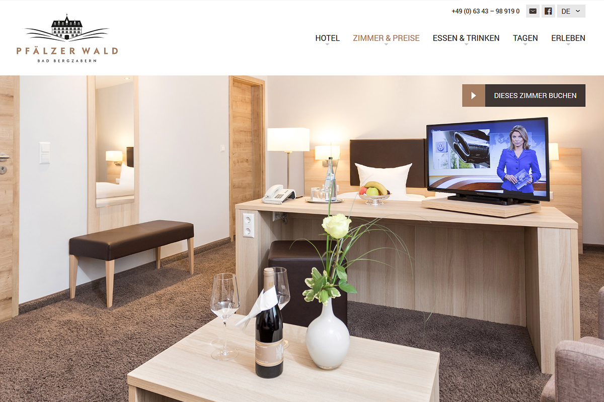 Stockhorn Webprojekt: Hotel Pfälzer Wald